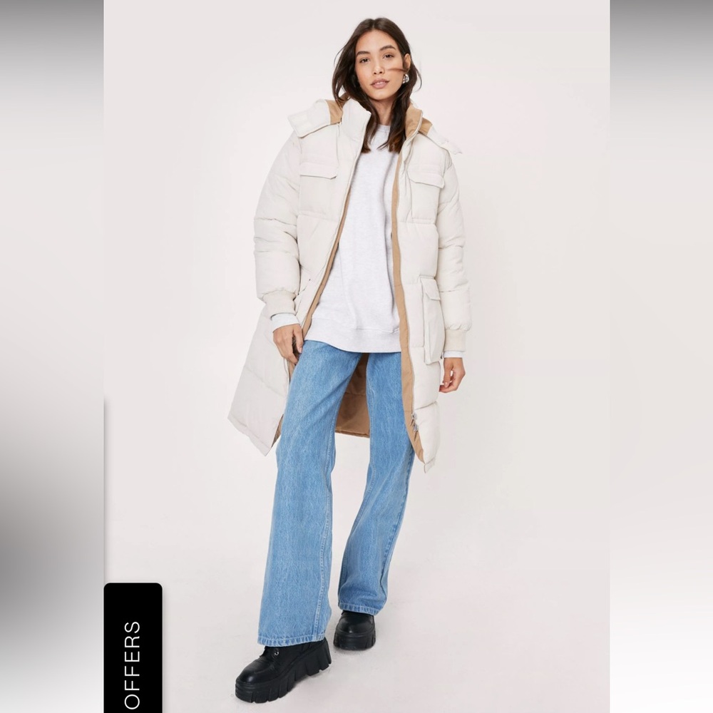 NWT Nasty Gal Longline Reversible Padded Jacket